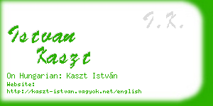 istvan kaszt business card